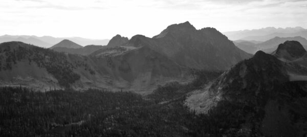 Mountain Range in Monochrome